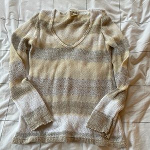 Relais/Anthropologie cotton blend vneck sweater